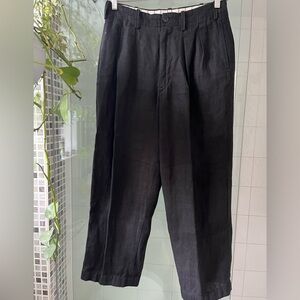 Atelier Gorsch Wide Black Linen Pants